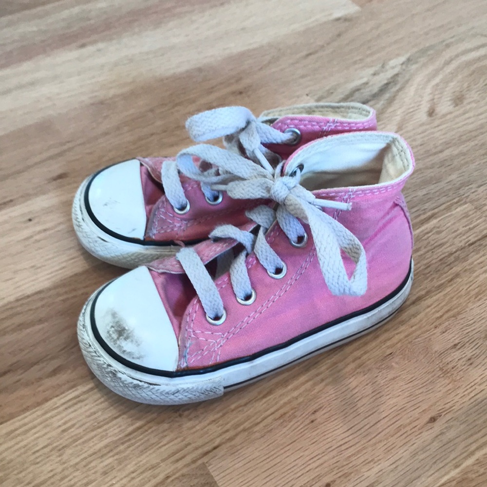 Pink Converse high tops